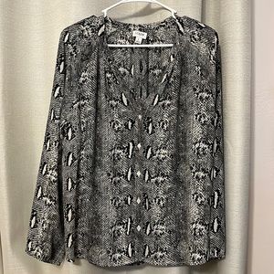 J Crew snakeskin print blouse